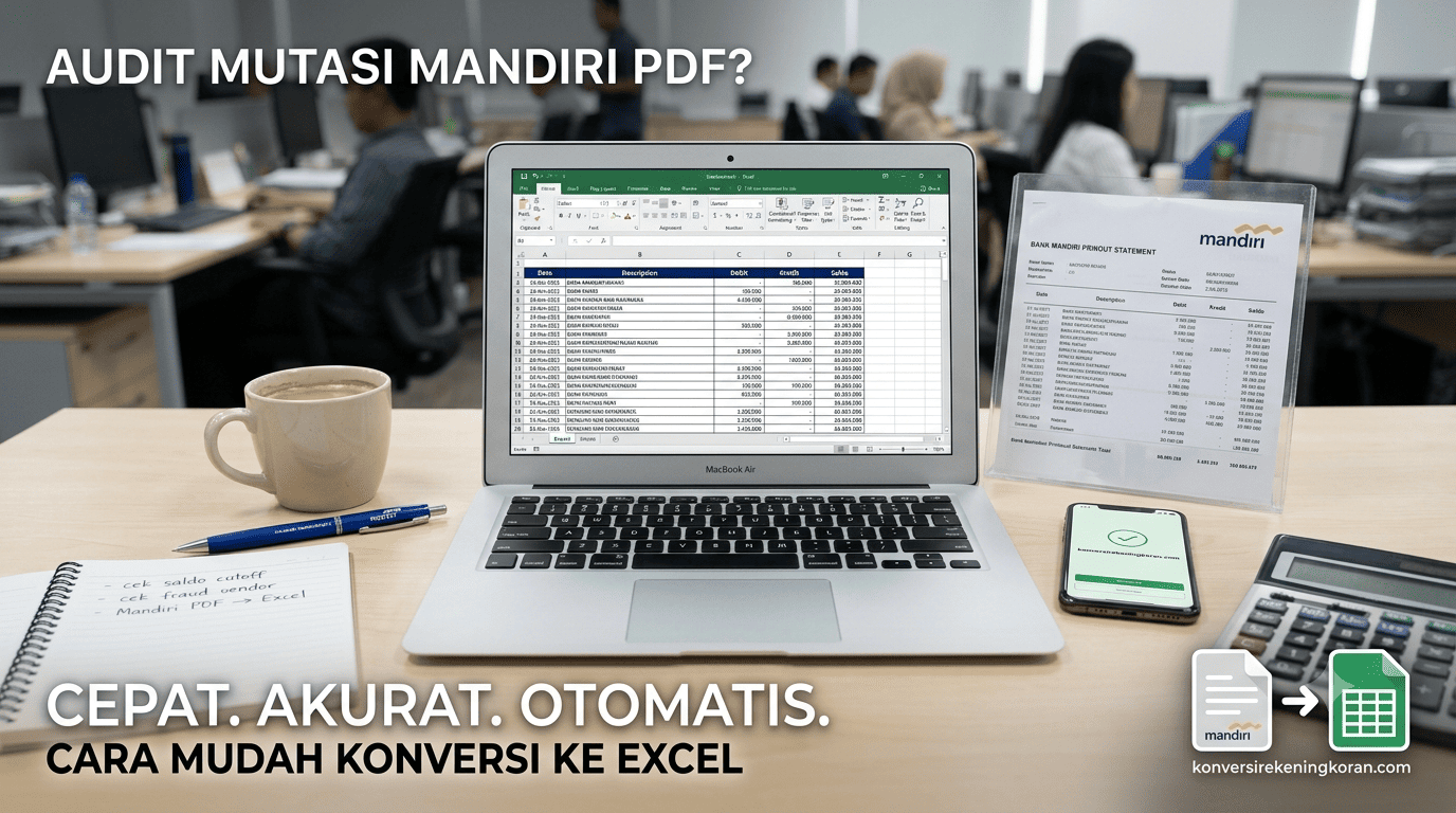 Cara Audit Mutasi Rekening Koran Bank Mandiri PDF Secara Otomatis & Akurat